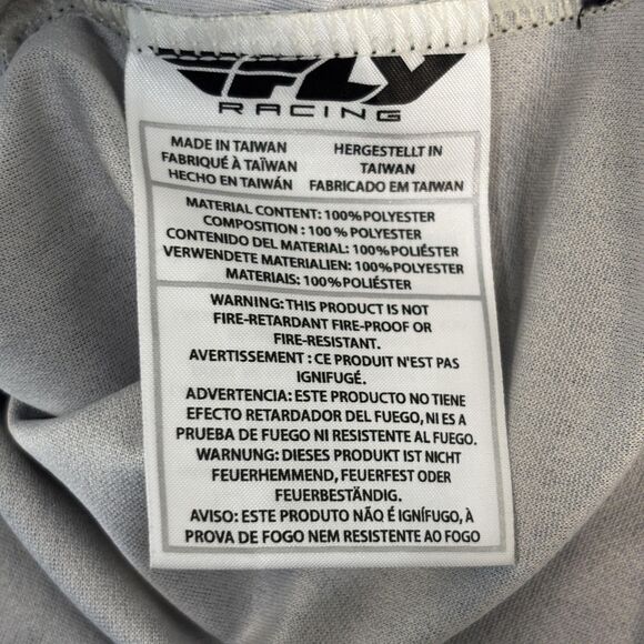 Fly Racing Shirt Men's XXL Black Windproof Motocross Jersey Long Sleeve Logo - Picture 7 of 8